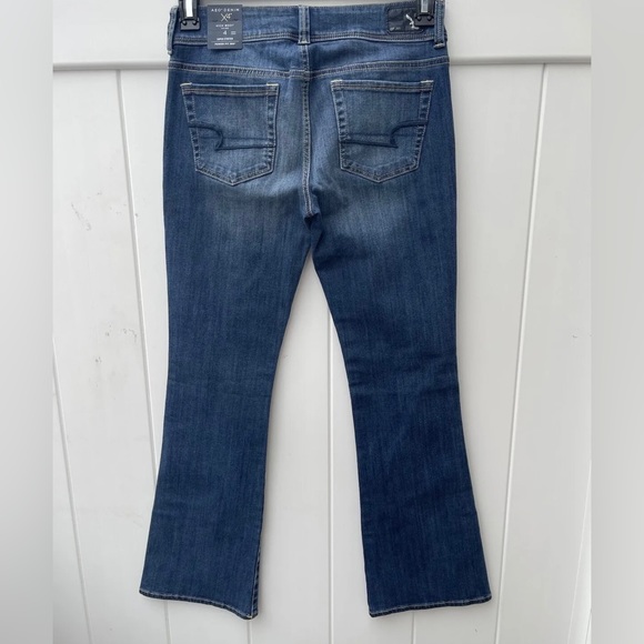 American Eagle 🦅 kickboot denim midrise super stretch size 4 jeans NWT - Picture 2 of 7